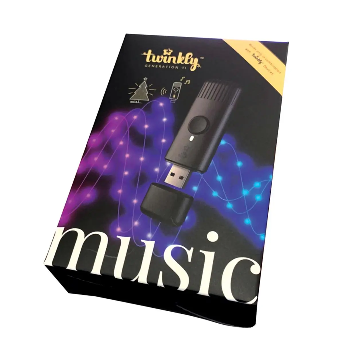 212 MAIN Twinkly Christmas Light Accessory 9066832, Black Holiday Bright Lights, Festive Home Decor