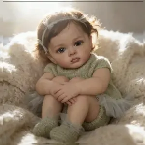 22inch/55cm Reborn Doll Bestie, Lifelike Soft Touch, Cuddly Multi-Layered, 3D Skin with Visible Veins, Perfect for Holidays & Gifts