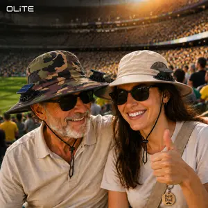 2026 New Cooling Fan Hat: UPF 50+ UV Protection Wide Brim Solar Hat for Hiking - Dual Power USB Rechargeable Personal Fan Bucket Hat - Water-Resistant Performance Trekking Hat for Summer Outdoors Sunscreen Hat