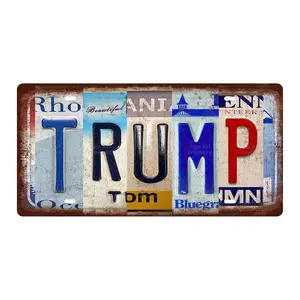 "TRUMP" Non-Embossed Novelty License Plate Metal Sign (11.81" x 5.91") - Perfect for Home, Office, or Garage Decor