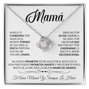 Regalo para mamá de Hija - Regalo para el día de la madre - Regalo de cumpleaños, Gracias Mama Collar, Necklace for Mom, Gift for Mother's Day, Mother Meaningful Gift in Spanish, Regalo Gracias Mamá