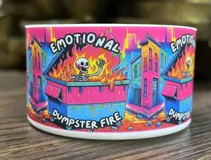 Emotional Dumpster fire silicone boot bumper for tumbler silicone bottom