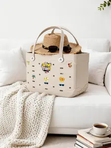 2026 New Eva Wash Bag, Large Capacity Handbag, Beach Tote, Shoulder Bag, Shopping Bag, Lightweight Tote Bag, Versatile for Men and Women, Summer Fall Autumn