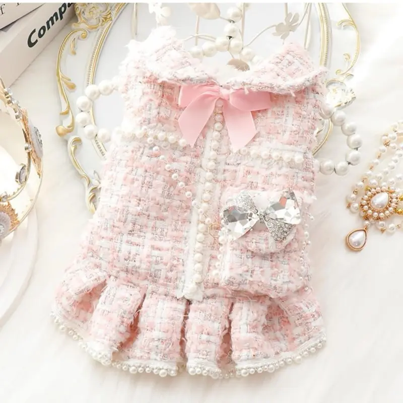 Château Chic Pearl Tweed Pet Dress