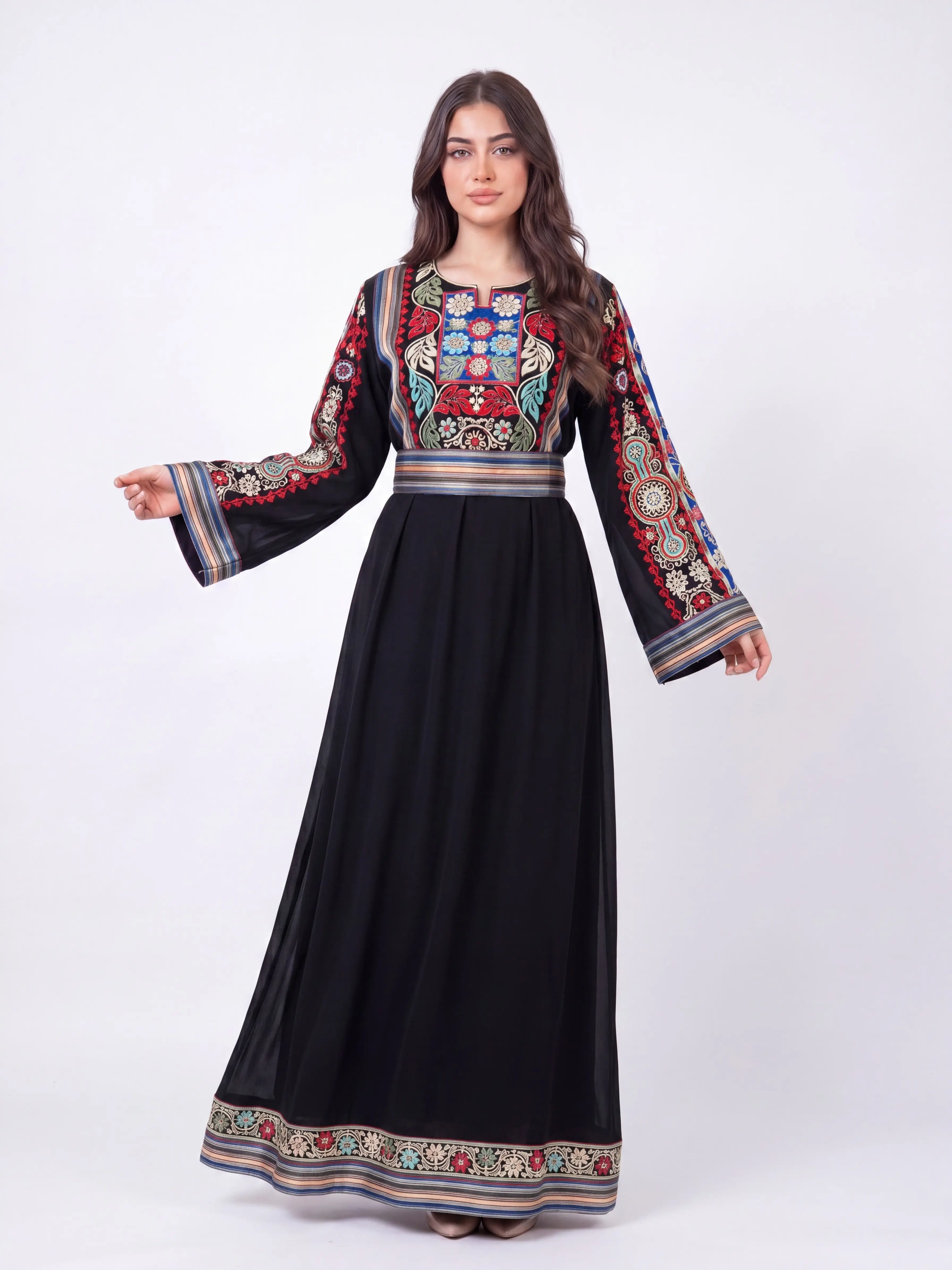 Balqees Thobe - Women's Embrodiered Thobe, Embroidery Piece, Dress, Modest Dress, Traditional, - perfect for Eid Dresses, Ramadan, Gifts for Her, Abaya
