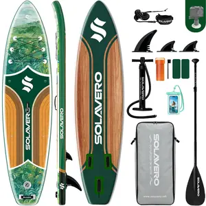 Stand Up Paddle Board 11' Inflatable SUP for Adults, Blow Up Paddle Board with Non-Slip EVA Deck 500LB Capacity Wide Board for All Skill Levels