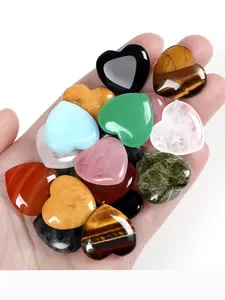 Heart Shaped Natural Crystal, Hand Selected Crystals, 10pcs/set Polished Love Stone, Natural Gemstones Set, Wholesale Reiki Balancing Meditation Crystal Gifts for Women