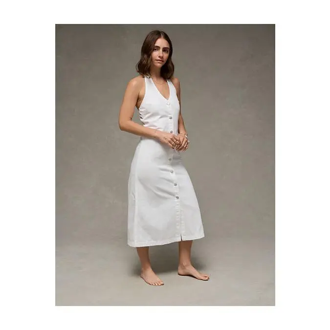 AE Denim Halter Midi Dress