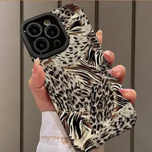 Fashion Leopard & Zebra Pattern Phone Case, Shockproof Phone Protective Cover, Phone Accessory Compatible with iPhone 16 15 14 13 12 11 Plus Pro Max, Casing