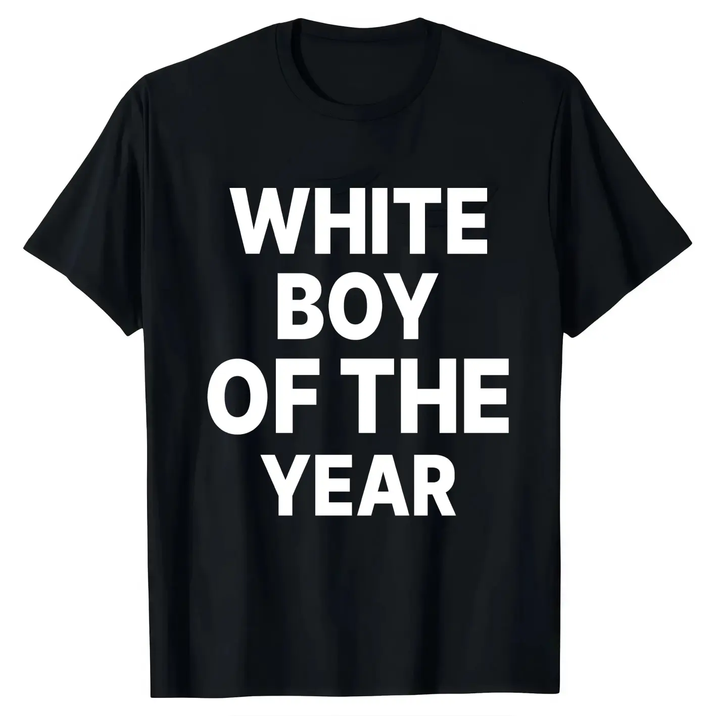 WHITE BOY OF THE YEAR SHIRT - Man Menswear Oversized Tshirt Streetwear Casual Classic Cotton Shortsleeve