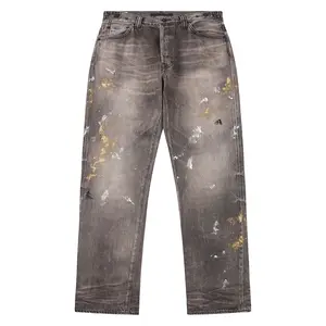 Edo Straight Kuro Peinto Denim | Grey