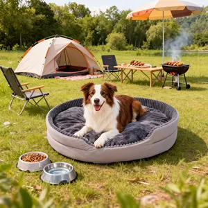 uxury Washable Dog Bed for Medium/Large Dogs - Double Sided High/Low Edge, Detachable Cushion, Non-Slip, Pet Bed for Dog Cat Temperature 01 Double-Sided Luxury Foldable XXL Orthopedic Fluffy Round Anti-Slip Waterproof U-Shaped