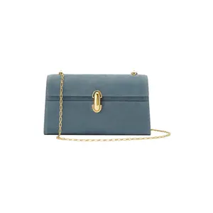 Chain Symmetry Pochette - Denim Suede