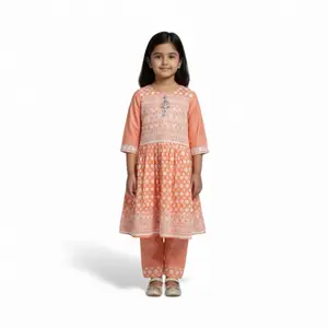 Cotton Kurta 2 Piece Set Casual Wear Comfortable chikankari Patterned Design