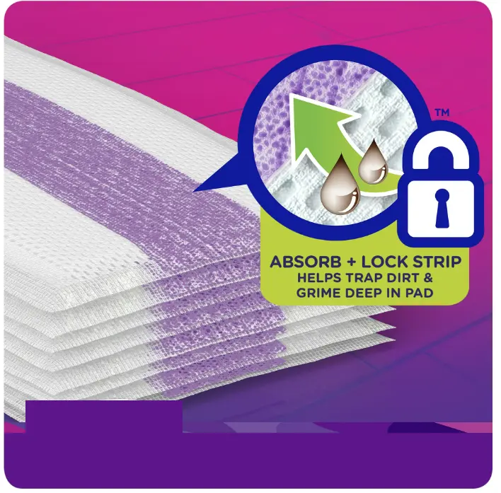 Wet Jet Mop Cleaning Pads Refill, Floor Cleaner for Mopping Wood, Laminate, Tile, 15ct