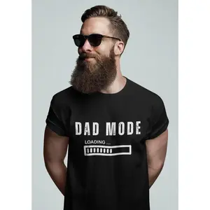 Funny Pregnancy Announcement Dad Mode Loading Future Father Tshirt New Dad Gift Pregnancy Reveal Outfit for Husband Distressed Crewneck