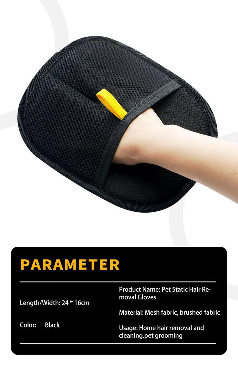 Pet Hair Remover, Electrostatic Pet Hair Removal Gloves, Reusable Cat&Dog Hair Remover for Couch, Furniture, Carpet, Car Seat.