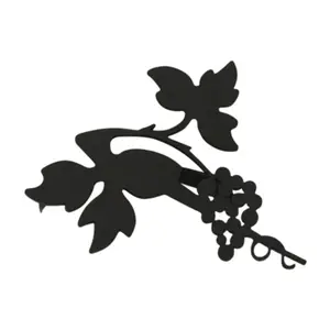 Village Wrought Iron  Grapevine Napkin Ring - Black