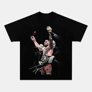 ILIA TOPURIA V2 TEE, Boxing T-shirt, Boxer Tee, Sports Shirt, UFC Shirt, MMA Shirt, Gift for Him Gift For Her Menswear Clothing Cotton Crewneck Casual Apparel Hoodie