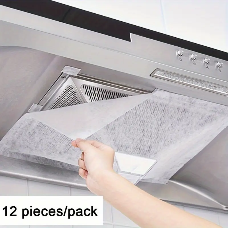 12-Pack Universal Kitchen Grease Filters - High temperature resistant, single-use, kitchen ventilation filters, suitable for most kitchens, kitchen grease filter.
