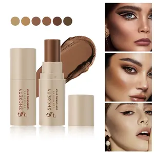 Natural color-correcting contour stick, Bronzing Sculpting Stick, available in multiple shades suitable for various makeup looks, with a silky texture, long-lasting and adherent, resistant to fading, convenient for touch-ups, keeping you refined anytime.