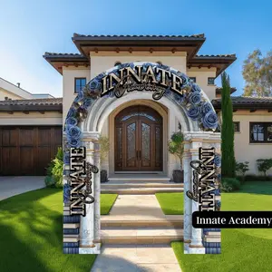 PSD-302 02/19 8PM EST: 2-Board 8x10ft Archway Entryway Arch Events Graduation Party | Photoshop Template 302