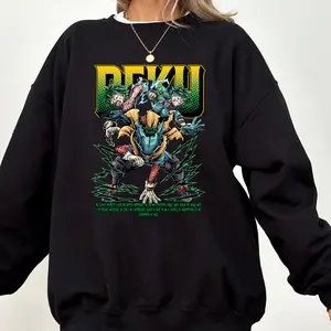 Deku MHA Sweatshirt, Izuku Manga Fan Tee, MHA Tee, Trending Anime Tee