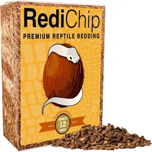 Reptile Bedding Loose Medium Coconut Chip Substrate 12 Quart Coco Husk Mulch for Snake and Gecko Habitat, Ball Python Terrarium, Lizard and Turtle Tanks, Tortoise Enclosure