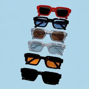 6-Pack Vintage Rectangle Frame Sunglasses for Men Women Retro Fashion UV400 Protection Luxury Design Eyewear 6-Pack Vintage Rectangle Frame Sunglasses for Men Women Retro Fashion UV400 Protection Luxury Design Eyewear