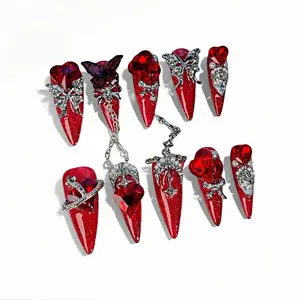 Voileedenails-FJ06 Press On Nails - Long or Short Nails Available in Various Colors and Styles