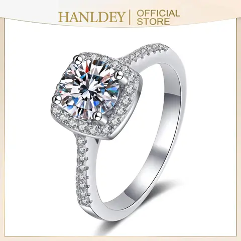 Women's AAA Princess Cut Solitaire Nickel-Lead-Free Silver Cubic Zirconia Rings - Pavé Set Costume Jewelry, Crystal Engagement Rings, Christmas Gifts
