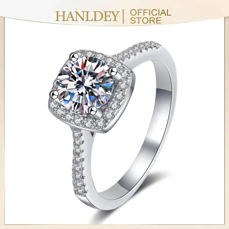 Women's AAA Princess Cut Solitaire Nickel-Lead-Free Silver Cubic Zirconia Rings - Pavé Set Costume Jewelry, Crystal Engagement Rings, Christmas Gifts