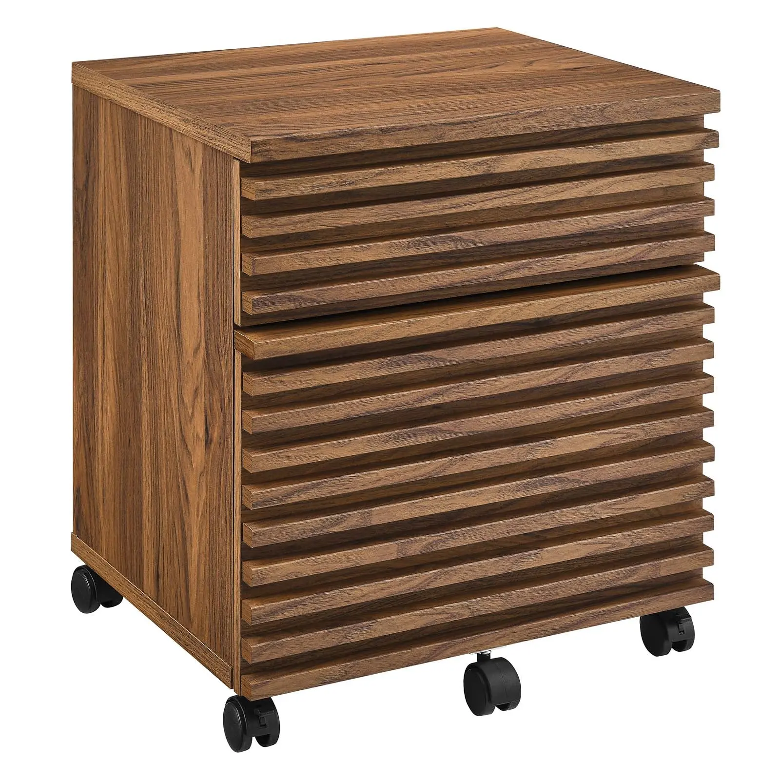 Render Wood File Cabinet Walnut