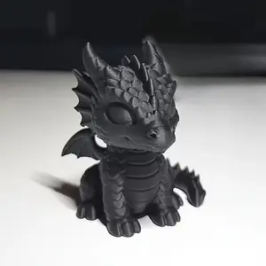 Dragon Baby Sculpture, 3D Printed Dragon Cub Statue, Dragon Decorative Ornament, Multifunctional Desktop Decoration