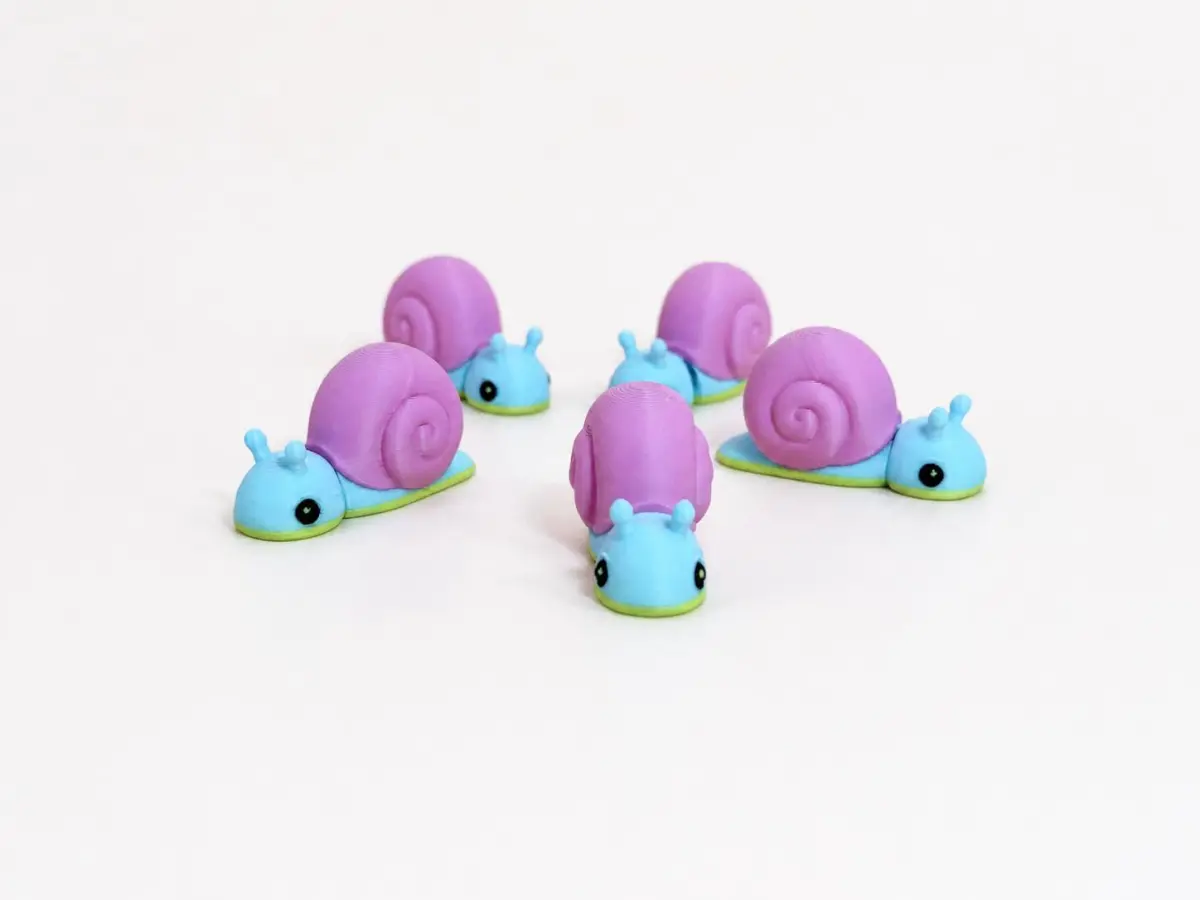 3D Printed Articulated Snail Fidget, Mini  Desk Toy, Pocket Sensory Gift, Party Favor, Small or Large