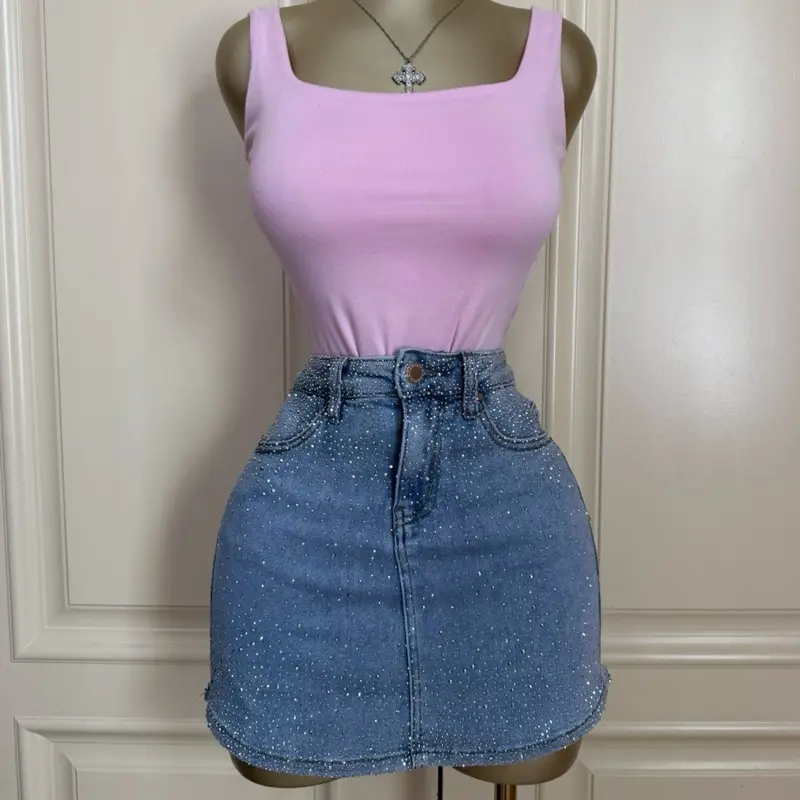 Reny Rhinestone Skort