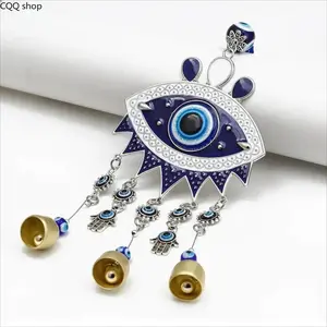 Blue Evil Eye Wind Chimes, Stylish Protective Hanging Decor, Exquisite Artistic Outdoor Ornament, Classic Amulet Home Decoration with Pleasant Sound, Ideal for Yard, Garden, Patio, Porch and Indoor Household Decor & Festival Gift