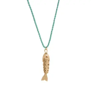 Modern Ocean Inspired Adjustable Fish Necklace Accent Neckchain Jewelry