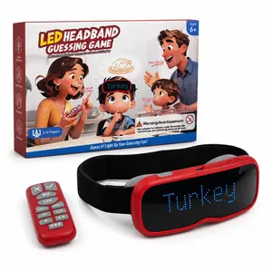 LED Headband Guessing Game Set for Kids, Electronic What Am I Family Party Game, No Phone Needed Gift Toy Ages 6+