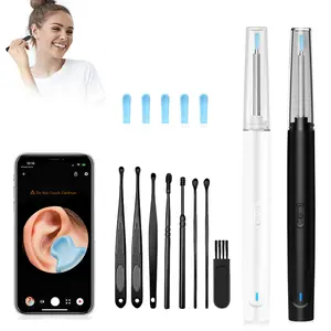 Removal Tool with Camera and Light, Earwax Removal Kit with 5 Ear Spoons, Visual Ear Pick, 8pcs Ear Care Set, Earwax  Earwax Cleaner for iOS and Android, Father's Day Gift, Holiday Gift, Birthday Gift, Ear Cleaning Tool