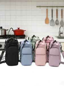 Water Bottle Protective Cover Crossbody Bag, Available in Multiple Colors. Crossbody Bag with a Multi-functional Front Pocket and Adjustable Shoulder Strap. Suitable for 40-Ounce Insulated Water Bottles, Ideal for Hiking and Outdoor Activities.