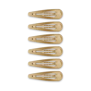 TELETIES - Seamless Snap Hair Clip - Gold - 6Ct