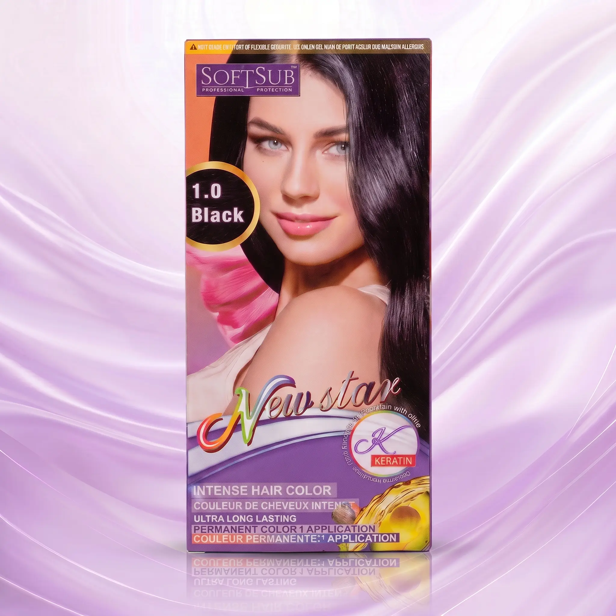 SOFTSUB New Star Hair Dye（Natural Black 1.0, 1 Box）