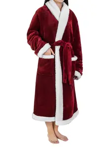 PAVILIA Premium Womens Sherpa Fleece Robe, Luxurious Soft Warm Plush Bathrobe