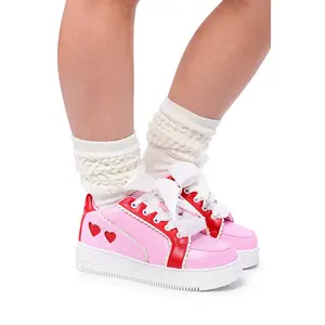 Women's  Heartbeat Colorblock V-Day Sneakers - Red/Pink