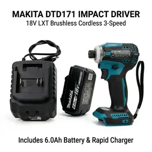 Makita DTD171 Brushless Impact Driver Kit With 18V Battery Charger for Woodworking Assembly Cordless Drill High Torque