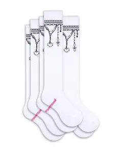 Valentina Ultrahigh Sock 3 Pack Solid - Organic Cotton Seamless Double Cushioned Breathable Knee High Socks Ribbed Cuff Design Comfort Fit As Seen On Shark Tank Everyday Outfits Soft Comfy socks For Men And Women