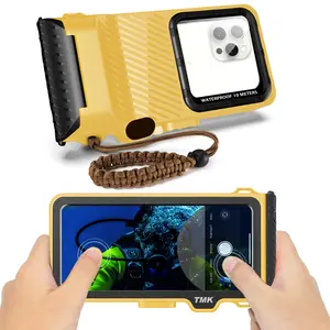 Underwater Waterproof Diving Snorkeling Phone Case for iPhone 16/15/14/13/12/11 Pro/Pro Max/XS/X Samsung Galaxy S24/S23/S22/S21 Scuba Underwater Full Touchscreen Photo Video Housing