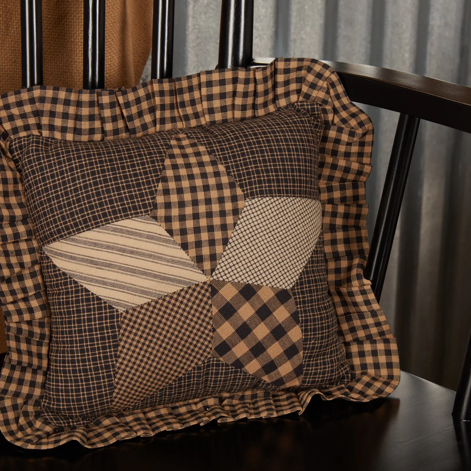Five Point Star Ruffle Pillow 10"