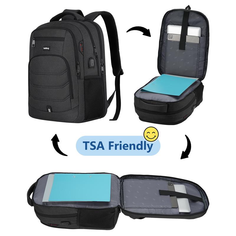 kadilong 15 Inch Large Anti-theft Laptop Backpack with USB Charging Port, Headphone Jack & Password Lock, Water Resistant Backpack for Students, Working Adults, School, Work & Travel